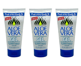 Fruit Of The Earth 3 x Aloe Vera Gel Moisturising Skin Care 170g