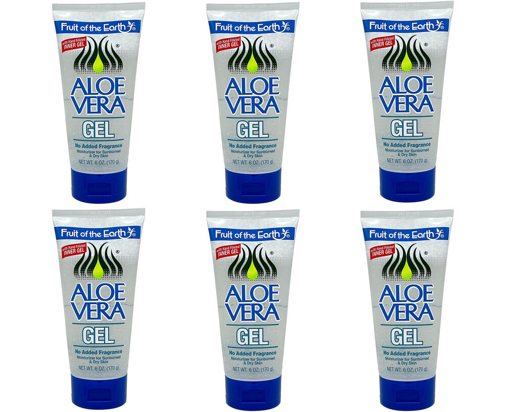 Fruit Of The Earth 6 x Aloe Vera Gel Moisturising Skin Care 170g Value Pack