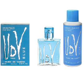 Ulric De Varens Blue Men EDT 60ml and Deodorant Spray 200ml Fragrance Set