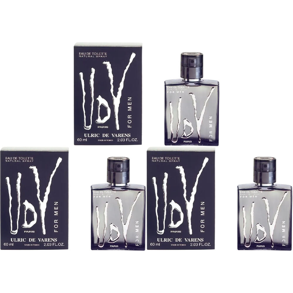 Ulric De Varens UDV EDT Spray for Men 60ml 3 Pack Masculine Fragrance Set