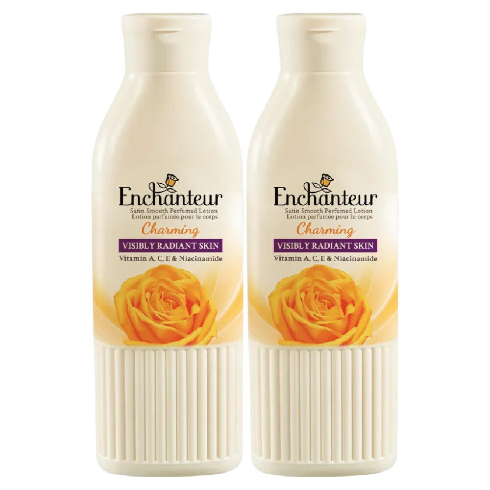 Enchanteur Charming Body Lotion 2 x 200ml with Aloe Vera and Olive Butter