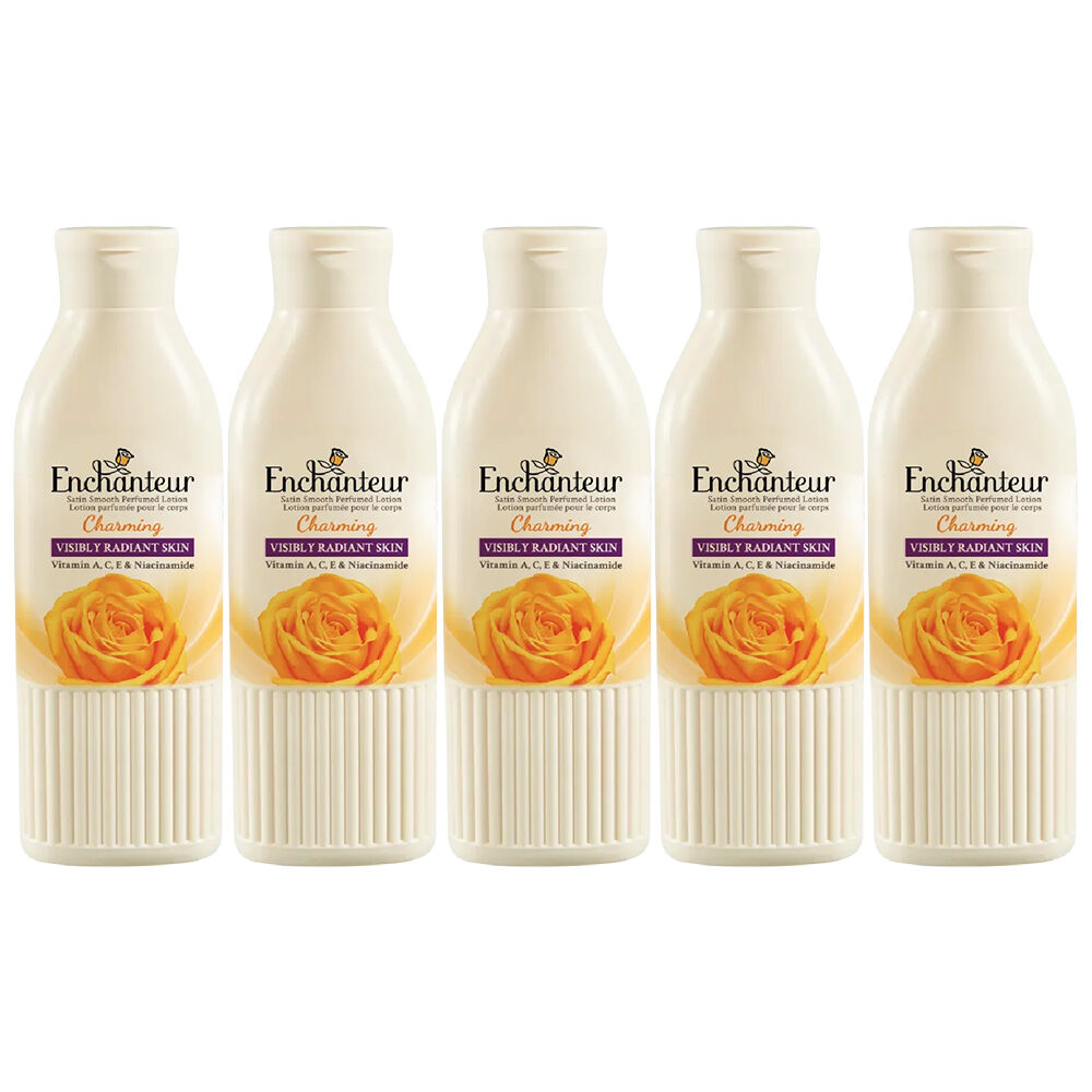 Enchanteur Charming Body Lotion 5 x 200ml with Aloe Vera and Olive Butter