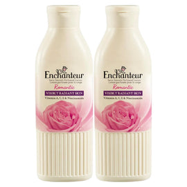 Enchanteur Romantic Body Lotion 200ml Moisturiser with Aloe and Olive x 2
