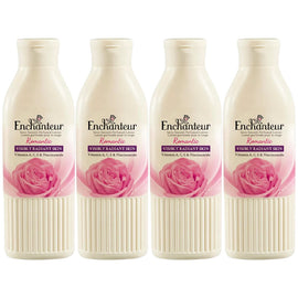 Enchanteur Romantic Body Lotion 200ml Moisturiser with Aloe and Olive x 4