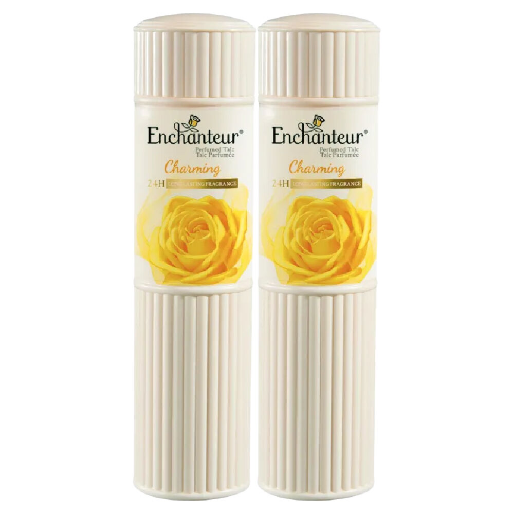 Enchanteur Charming Perfumed Talc 50g Soft Silky Smooth Fragrant Powder x 2