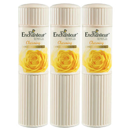 Enchanteur Charming Perfumed Talc 50g x3 Pack Silky Soft Floral Body Powder