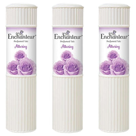 Enchanteur Alluring Perfumed Talc 200g x 3 Pack Body Powder Rose Iris Vanilla