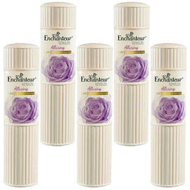 Enchanteur Alluring Talc 200g x 5 Floral Vanilla Perfumed Body Powder for Women