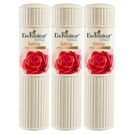 Enchanteur Enticing Perfumed Talc 50g x 3 Pack Soft Silky Floral Body Powder