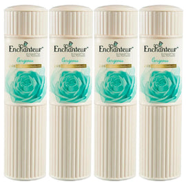 Enchanteur Gorgeous Perfumed Talc 50g x 4 Soft Floral Body Powder for Women