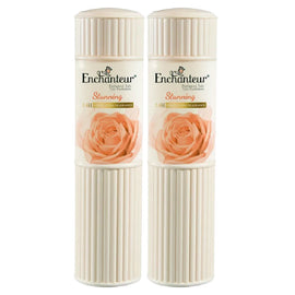 Enchanteur Stunning Talc 100g x 2 Silky Floral Body Powder for Women