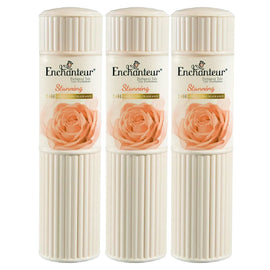 Enchanteur Stunning Perfumed Talc 100g x 3 Pack Silky Floral Body Powder