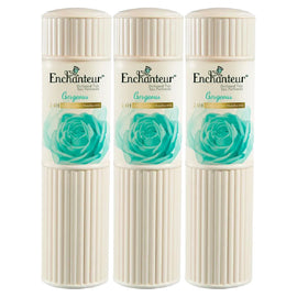 Enchanteur Gorgeous Perfumed Talc 100g x 3 Pack Silky Floral Body Powder