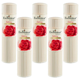 Enchanteur Enticing Talc 200g x 5 Silky Floral Body Powder for Women