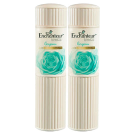 Enchanteur Gorgeous Talc 200g x 2 Floral Body Powder for Smooth Fragrant Skin