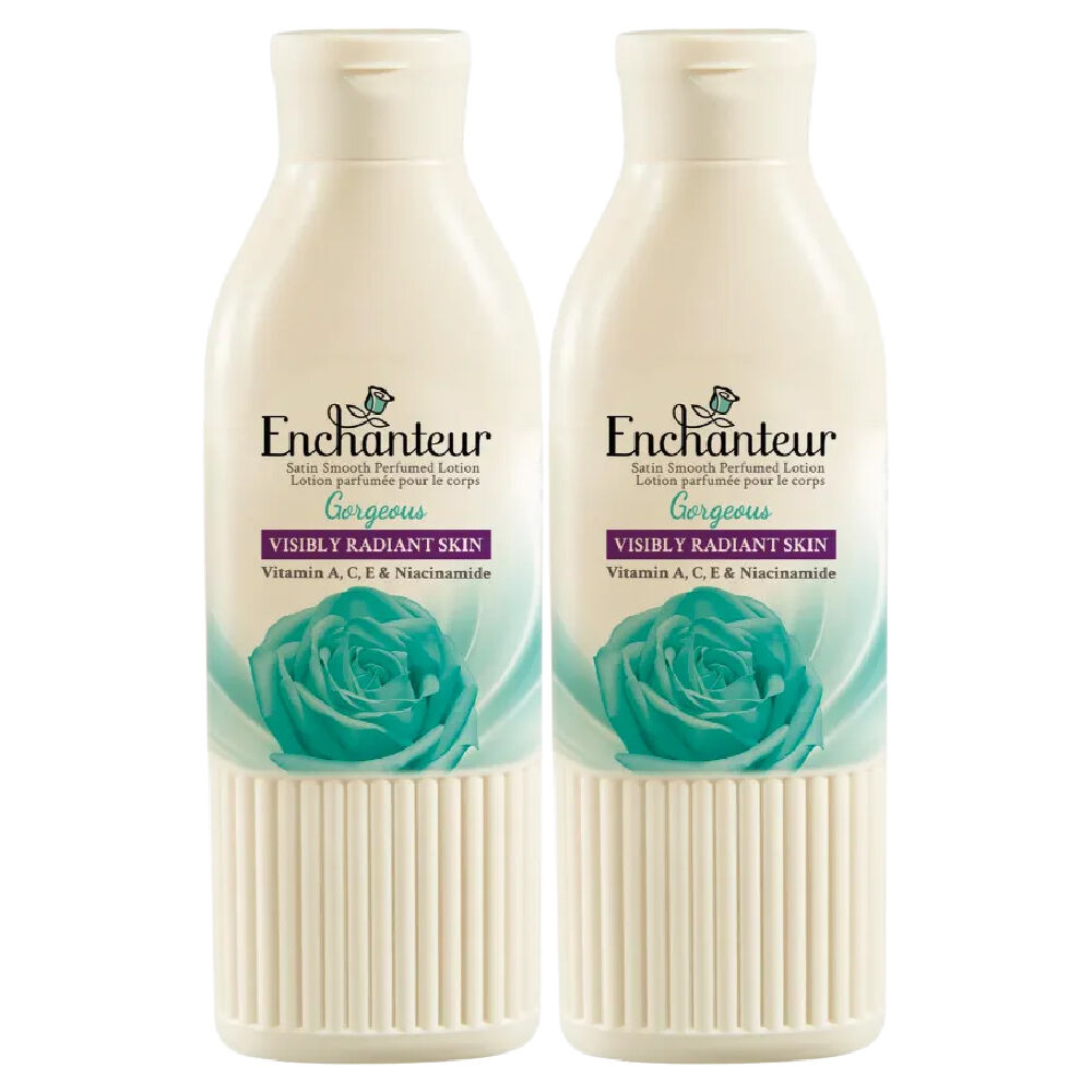 Enchanteur Gorgeous Body Lotion 200ml x 2 Floral Scented Hydrating Skincare