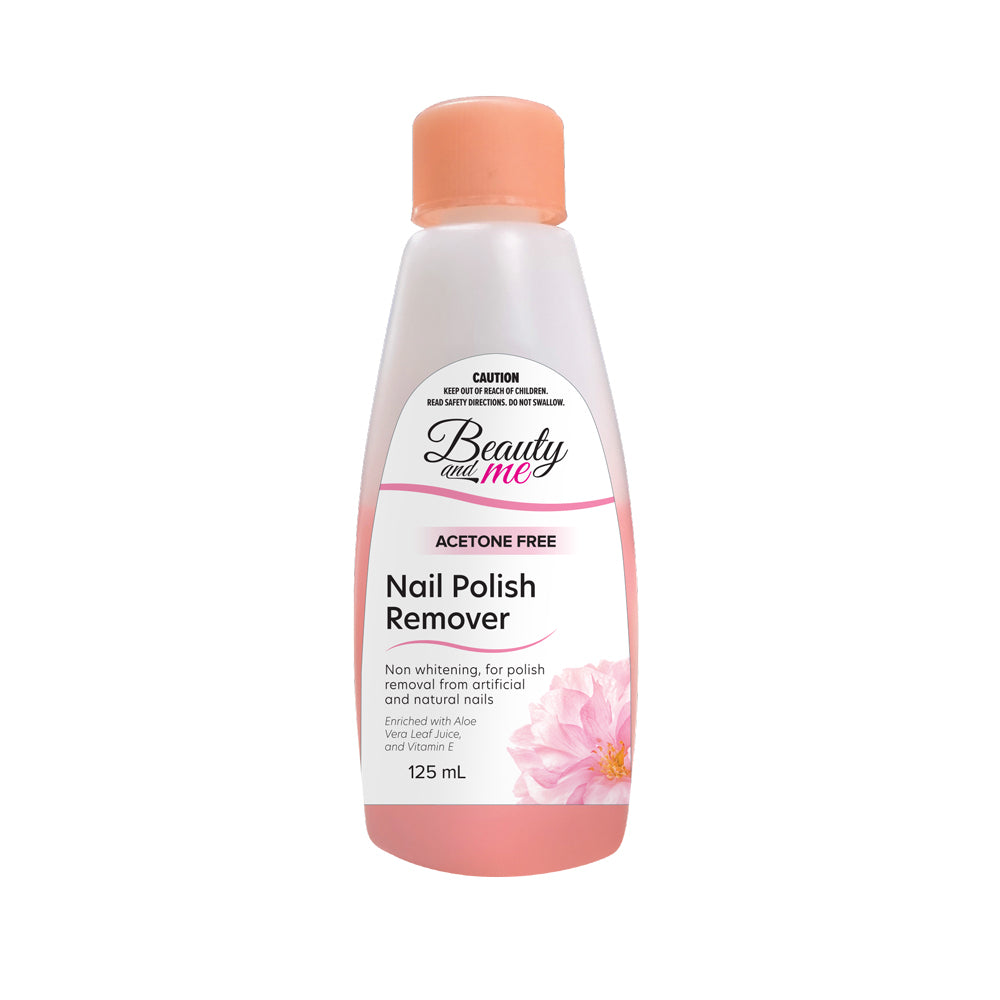 Beauty & Me Nail Polish Remover 125ml Acetone Free Enriched with Aloe Vera