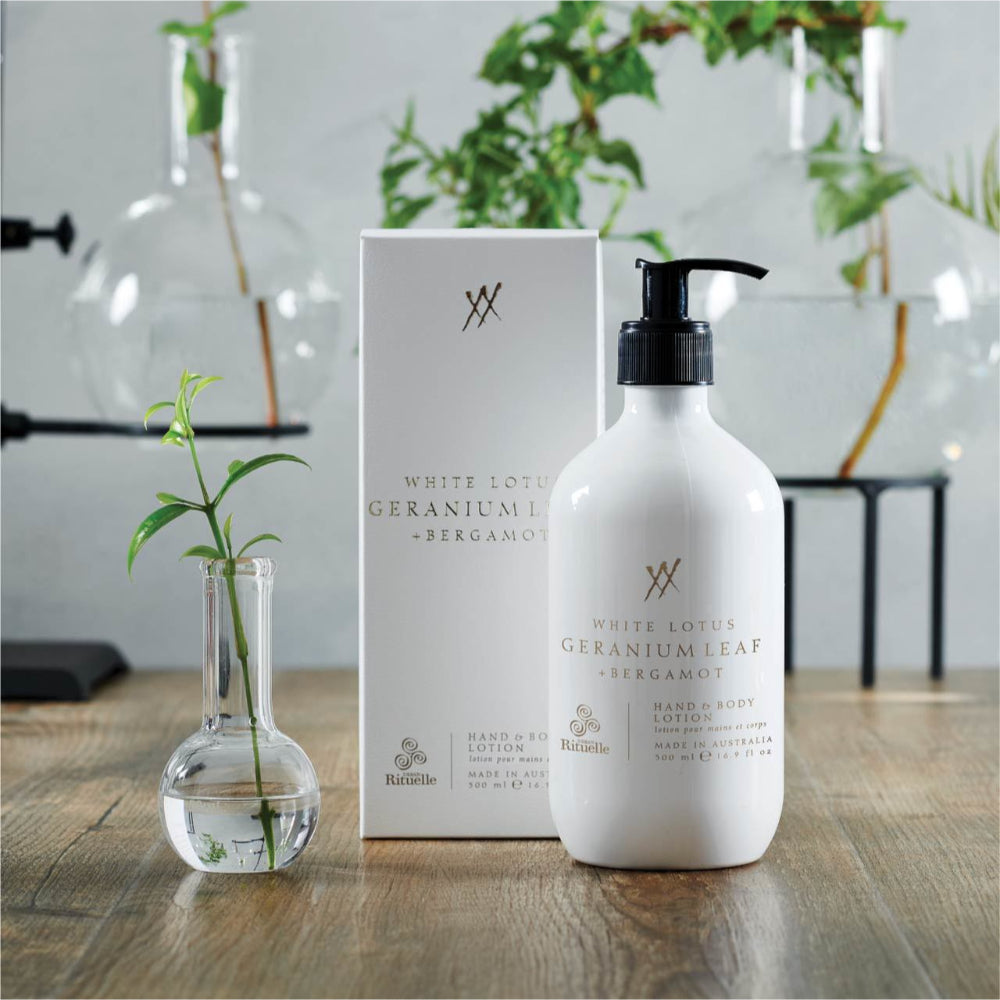 Urban Rituelle White Lotus, Geramium Leaf & Bergamont Hand & Body Lotion 500ml