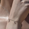 Culturesse Adina Fine Diamante Cross Charm Bracelet (Silver)