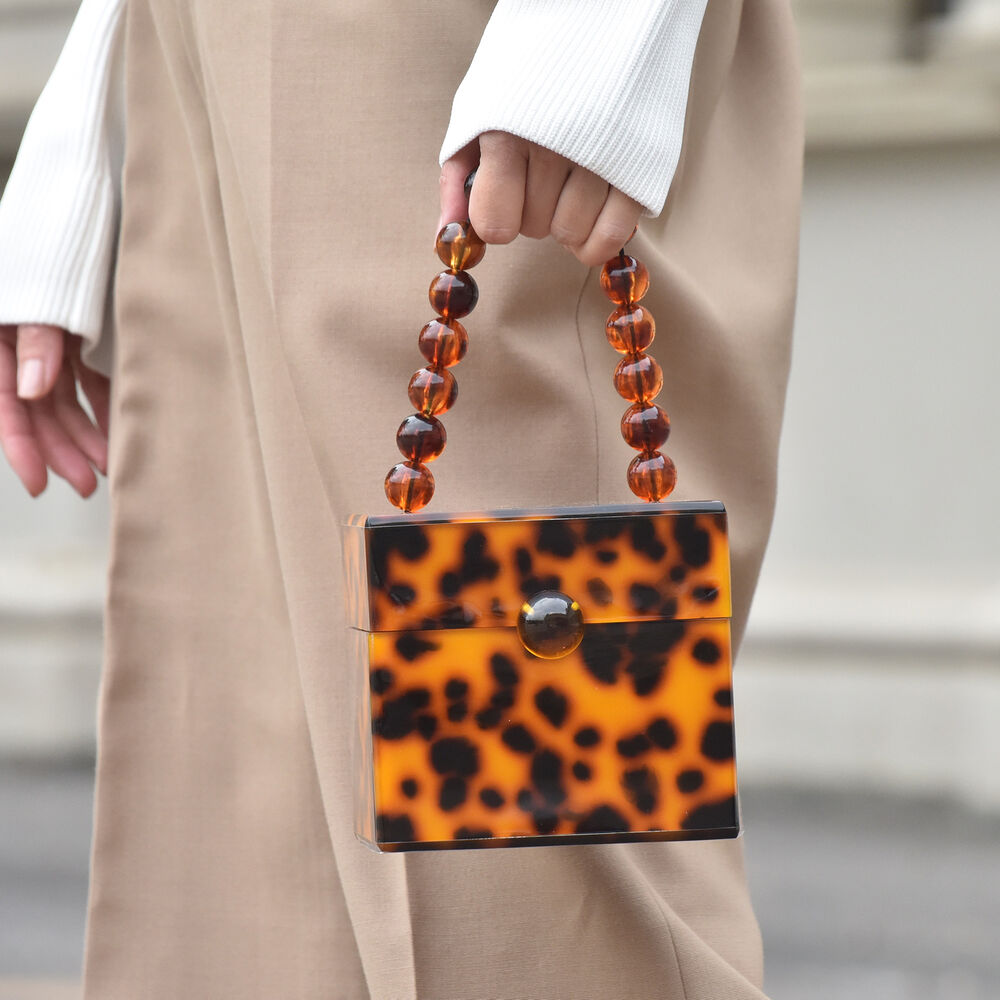 Culturesse Analeah Artsy Resin Cube Bag (Tortoise)