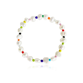 Culturesse Loxie Coastal Muse Beaded Pearl Bracelet