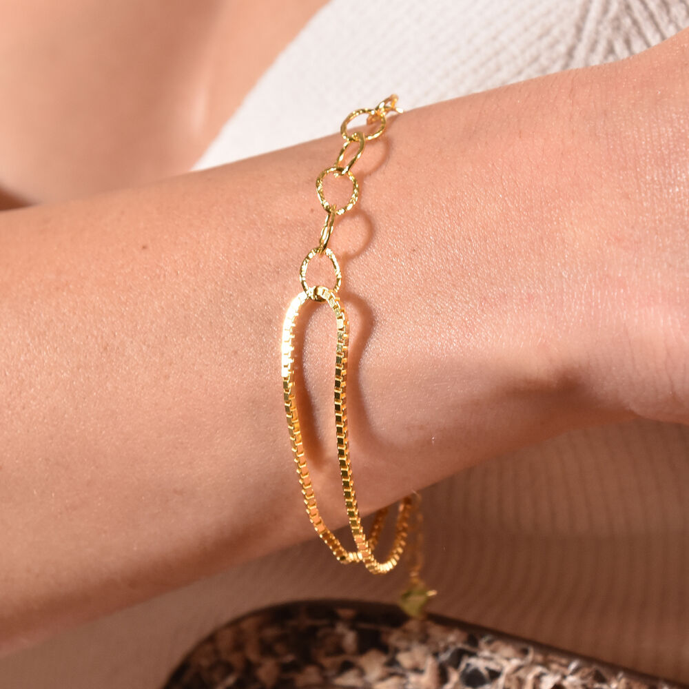 Culturesse Anaelle Fine Double Chain Bracelet