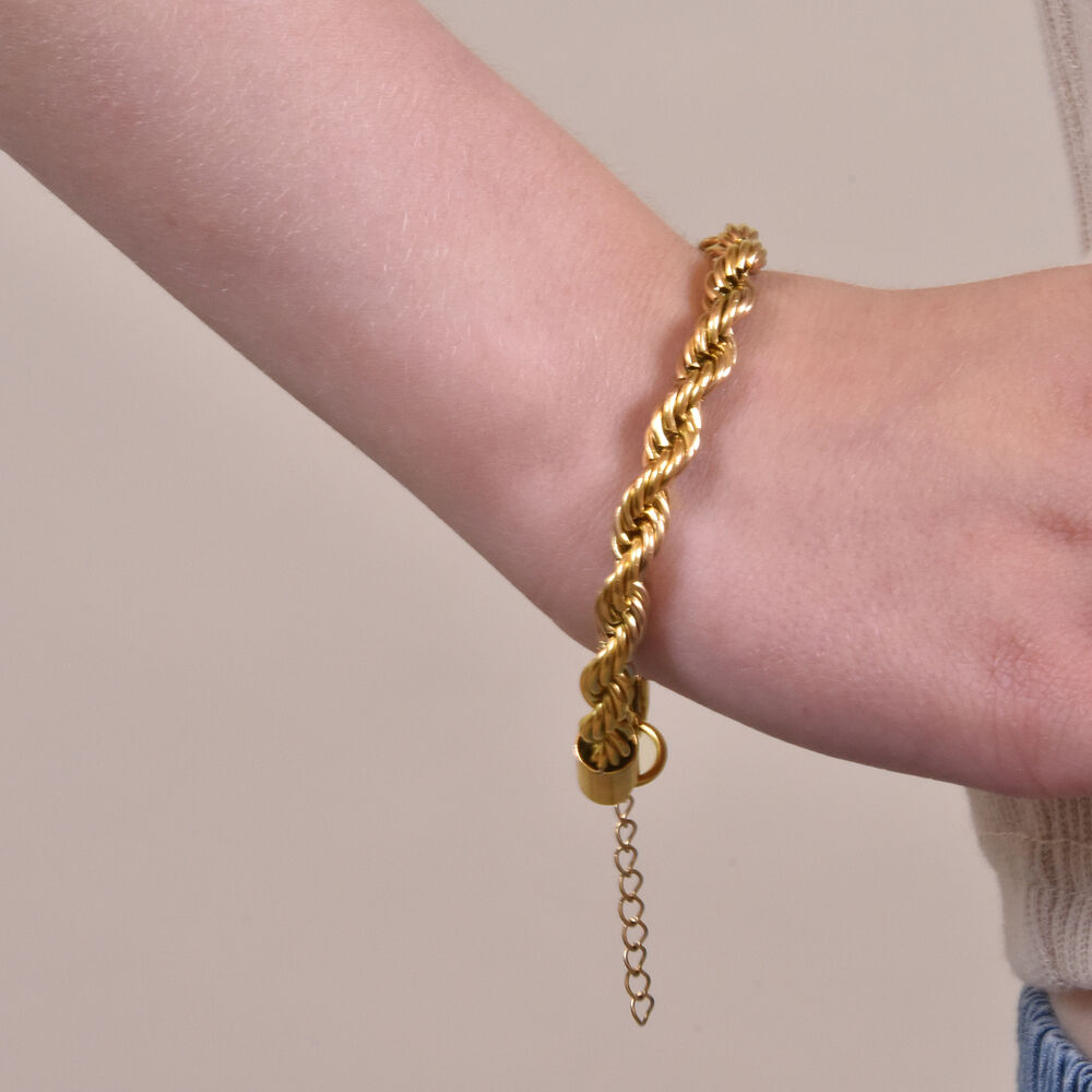 Culturesse Belina Twisted Gold Bracelet