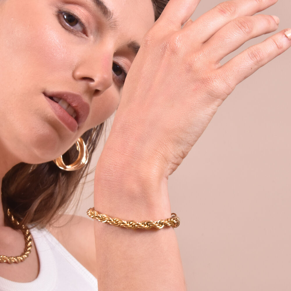 Culturesse Belina Twisted Gold Bracelet