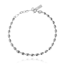 Culturesse Modern Muse Beaded Bracelet (Silver)