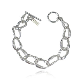 Culturesse Vairea Artsian Sculptured Link Chain Bracelet