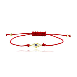 Culturesse Aysun Gold Evil Eye Bracelet (Red String)