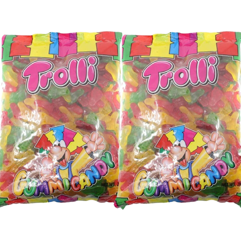 Trolli Flat Feet Candy Lollies Sweets Bulk Pack 2x 2kg Value Pack