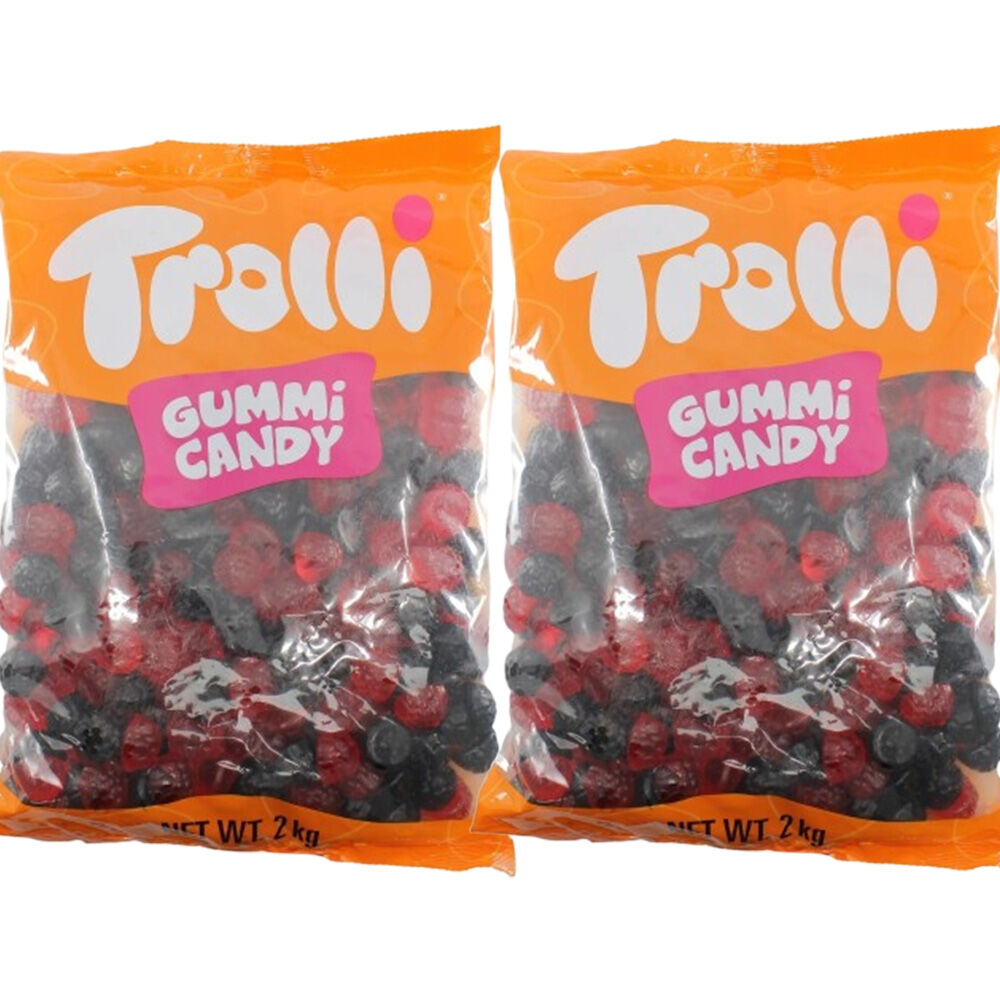 Trolli Raspberry Blackberry Candy Lollies Sweets Bulk Pack 2x 2kg Value Pack