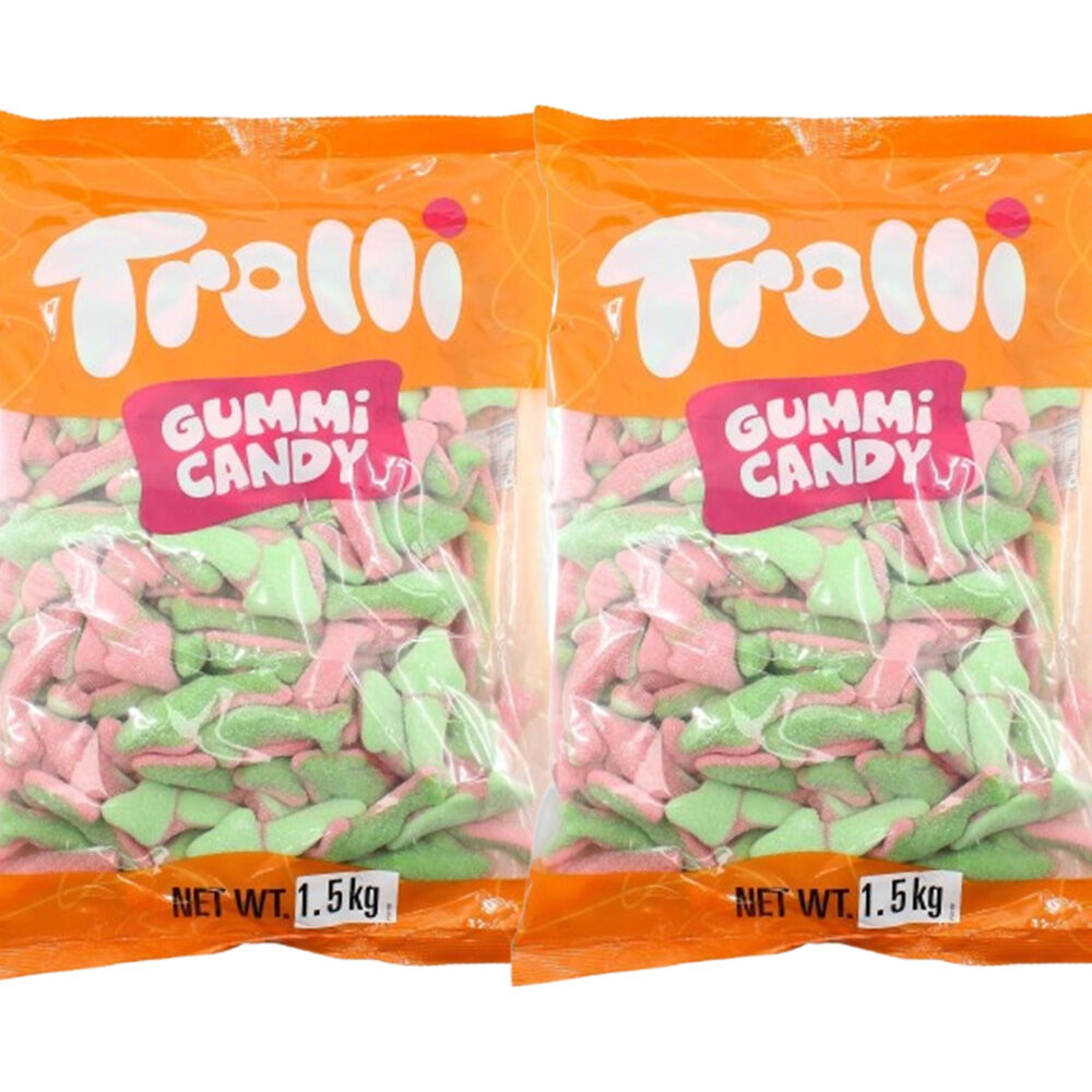 Trolli Watermelon Sharks Candy Lollies Sweets Bulk Pack 2x 1.5kg Value Pack