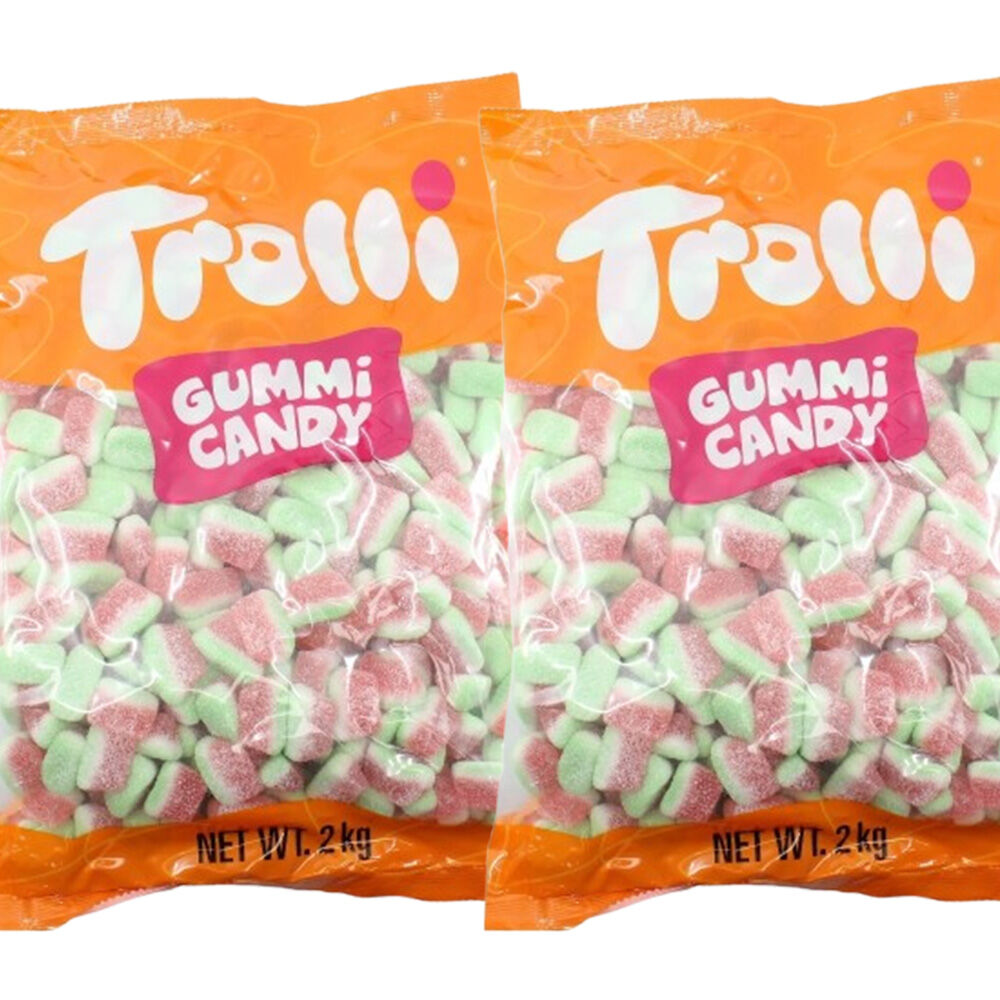 Trolli Sour Watermelon Slices Candy Lollies Sweets Bulk Pack 2x 2kg Value Pack