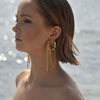 Culturesse McKenna 24K Bowl Chain Earrings (Imperfect)