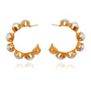 Culturesse Annalisa 24K Natural Pearl Hoop Earrings