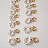 Culturesse Artemis 24K Artisan Pearl Hoop Earrings