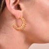 Culturesse Estelle 24K Artisan Spiral Hoop Earrings