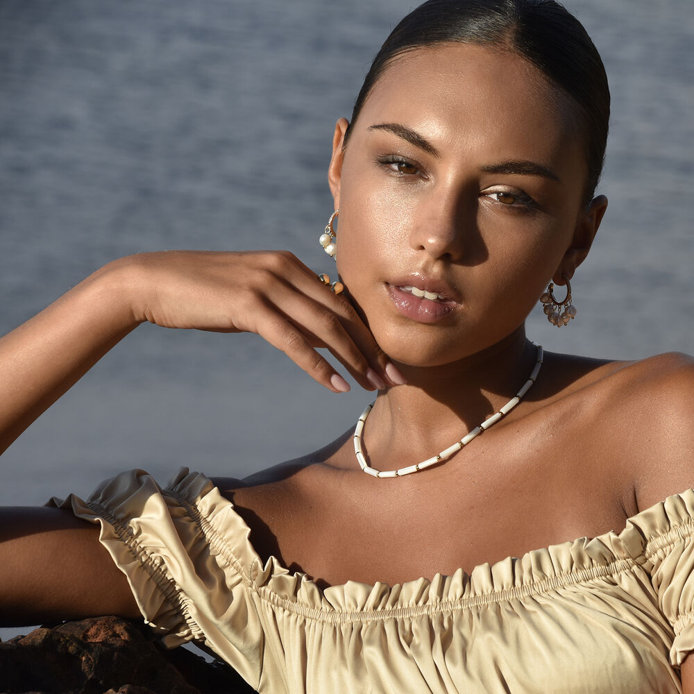 Culturesse Summer Freshwater Pearl Drop Earrings