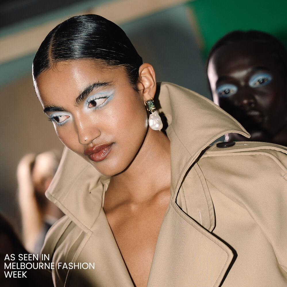 Culturesse Carlotta 24K Baroque Pearl Drop Earrings (Labradorite Crystal)