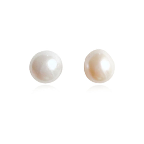 Culturesse Bay Baroque Pearl Stud Earrings (Imperfect No.3)
