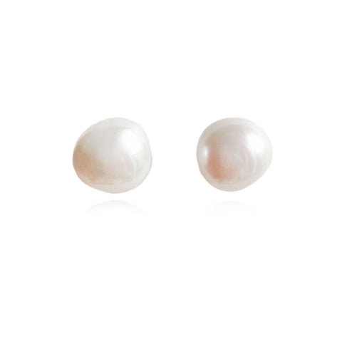 Culturesse Bay Baroque Pearl Stud Earrings (Imperfect No.6)