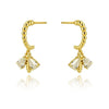 Culturesse Morley Gold Vermeil Bee Drop Earrings