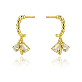 Culturesse Morley Gold Vermeil Bee Drop Earrings