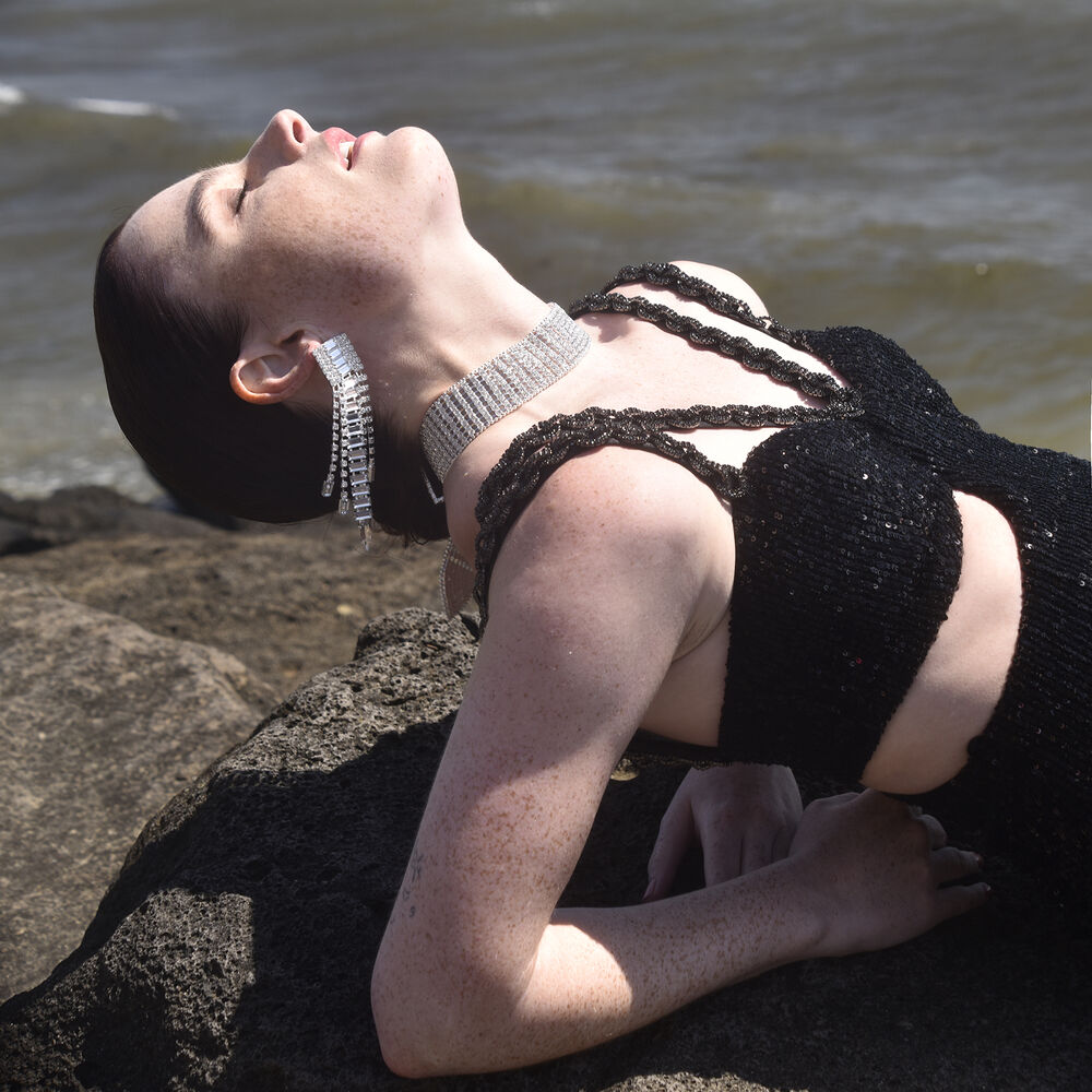 Culturesse Bellatrix Catwalk Diamante Statement Earrings