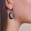 Culturesse Ebony Mediterranean Dark Baroque Pearl Earrings