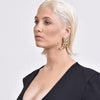 Culturesse Louane Croissant Statement Earrings (Gold)