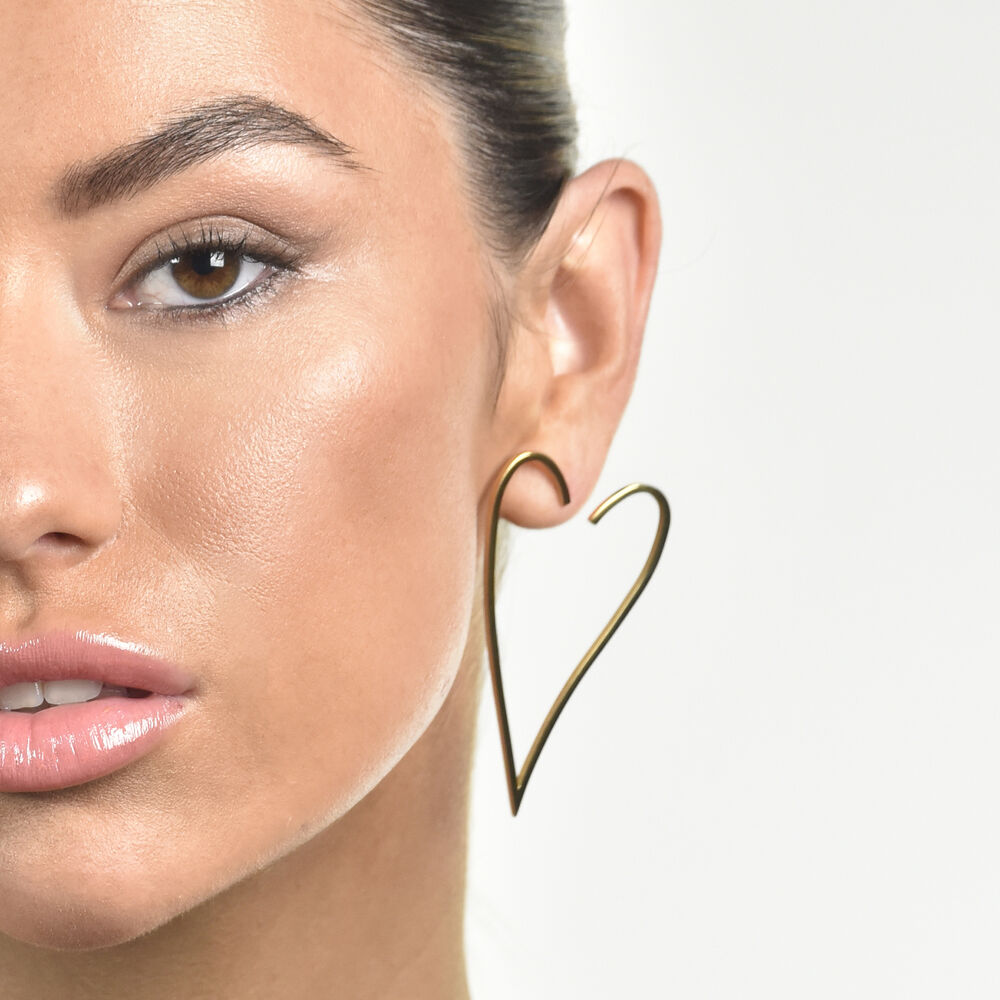 Culturesse Ayla Sculptural Love Heart Earrings