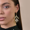 Culturesse Bexley Sparkle Coral Runway Earrings